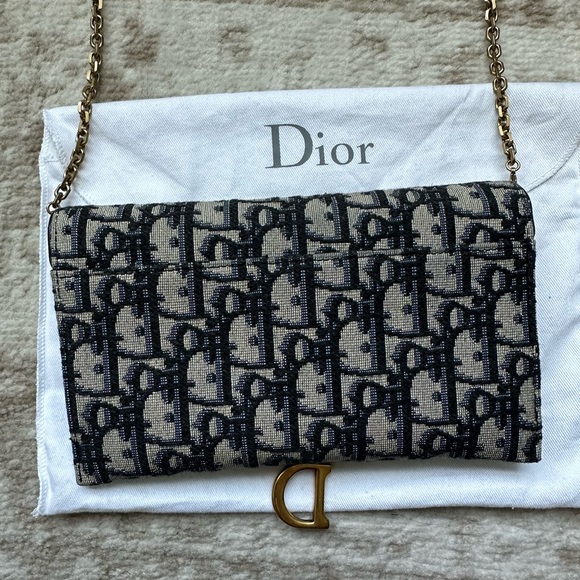DIOR LONG SADDLE WALLET WITH CHAIN - Picture 8 of 11